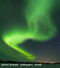 aurora borealis Jukkasj&auml;rvi